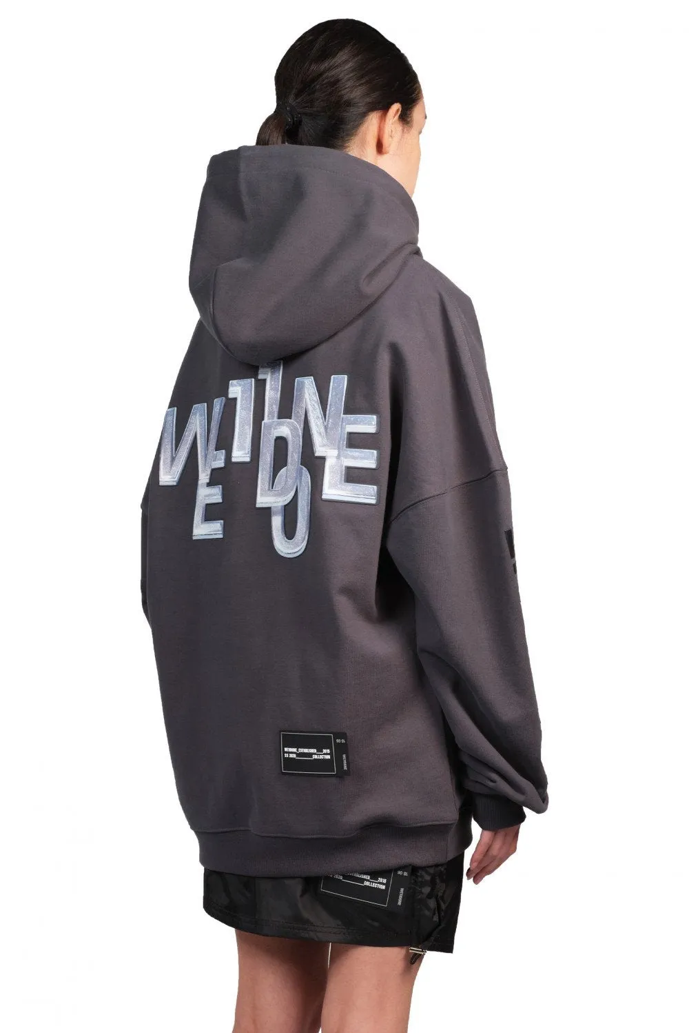 Charcoal Metal Logo Hoodie