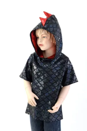 Childrens Black & Red Dragon Hoodie