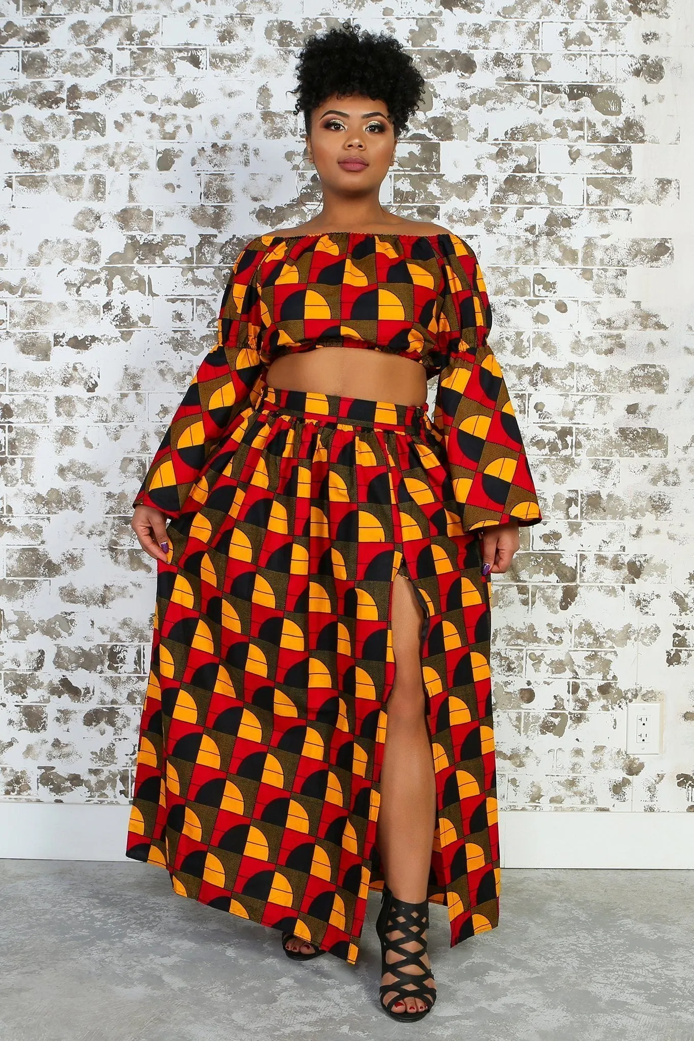 CHIZA African Print Maxi Skirt