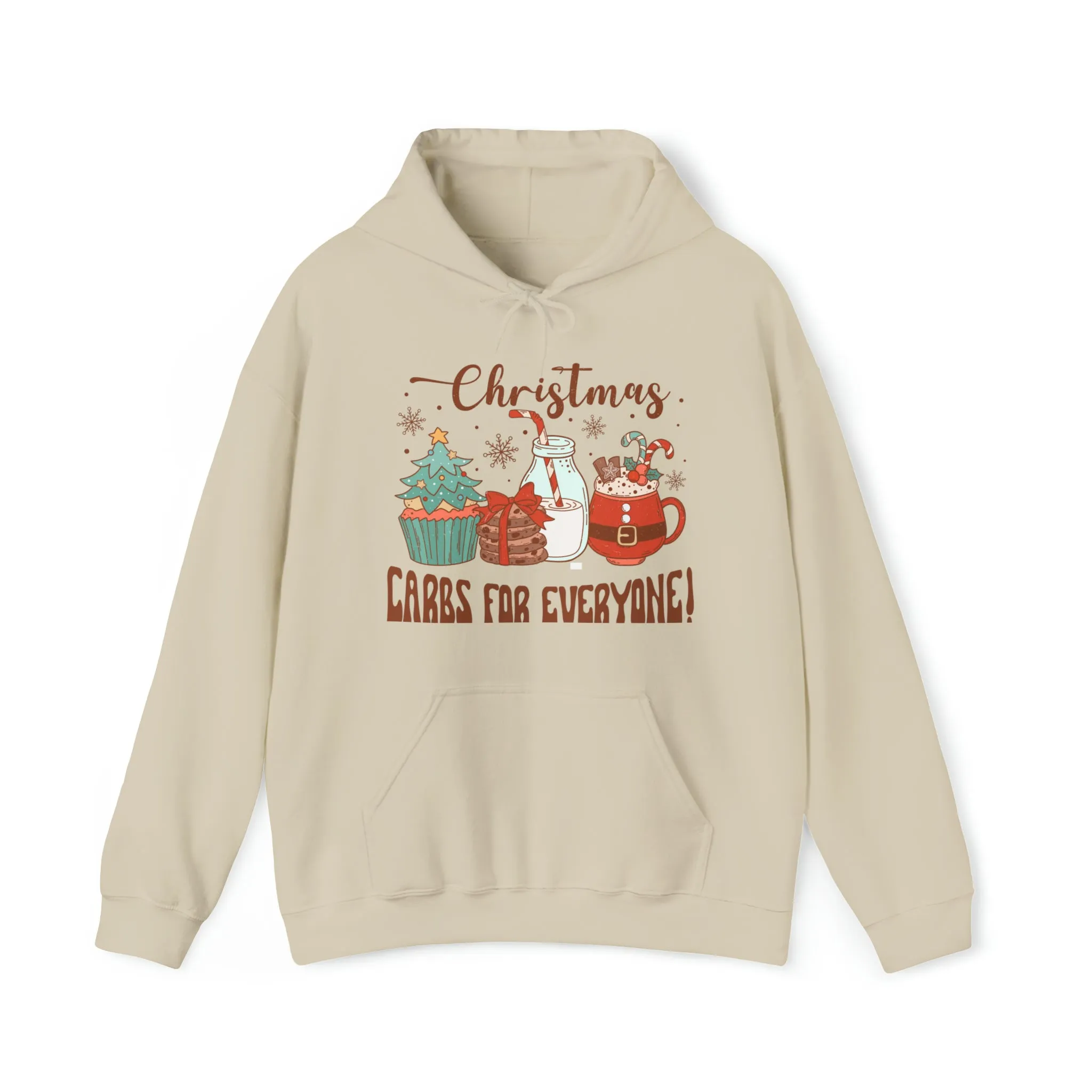 Christmas Carbs For Everyone Hoodie Sweatshirt Retro Colorful Silly