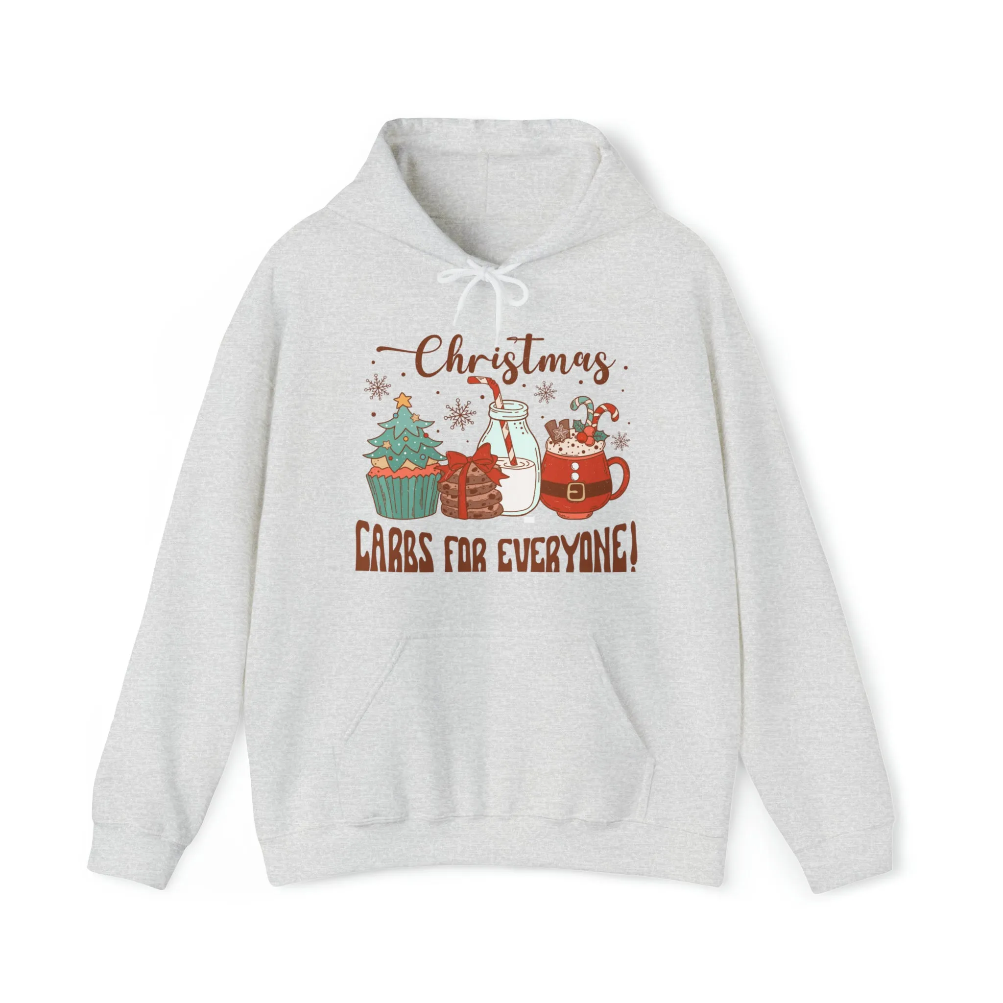 Christmas Carbs For Everyone Hoodie Sweatshirt Retro Colorful Silly