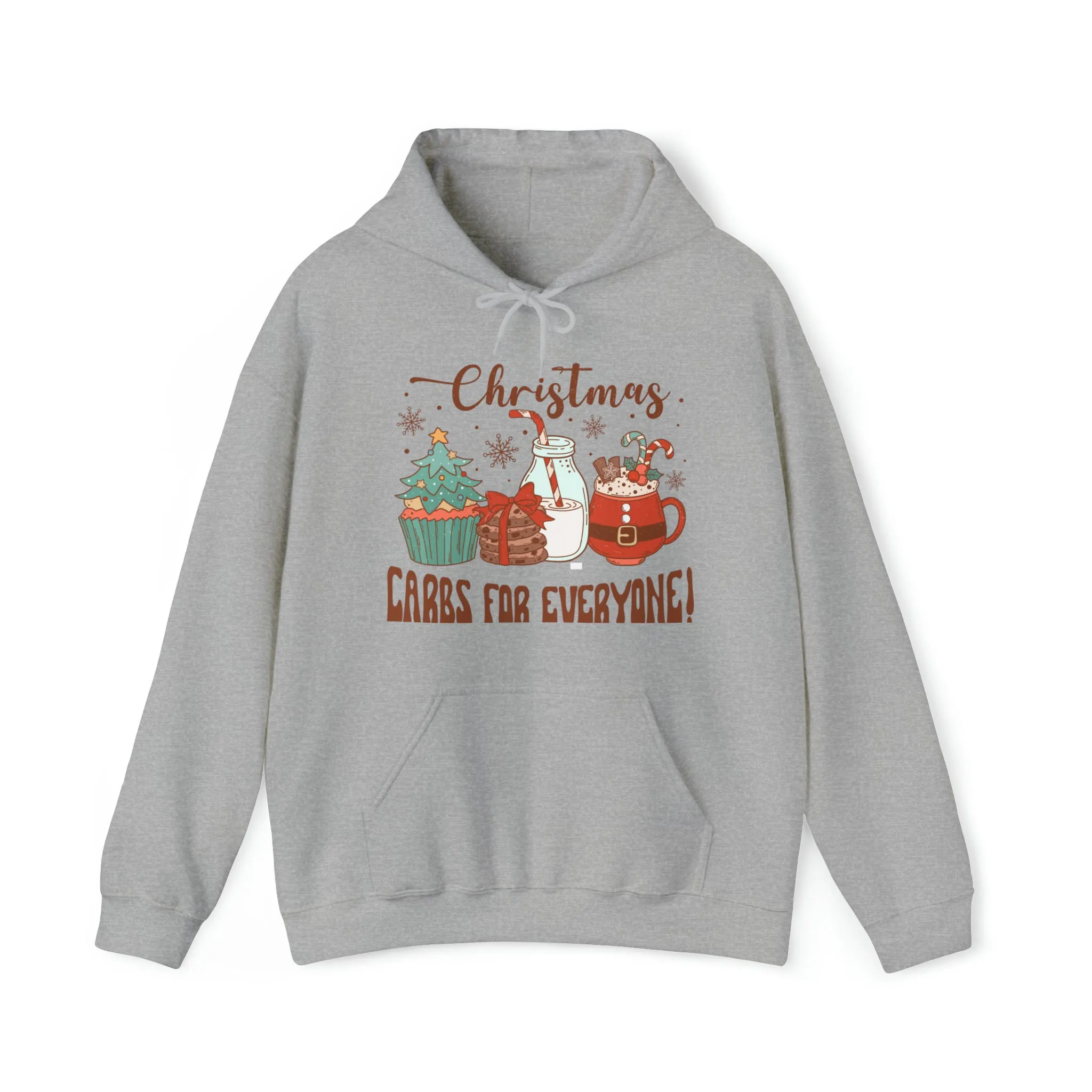 Christmas Carbs For Everyone Hoodie Sweatshirt Retro Colorful Silly