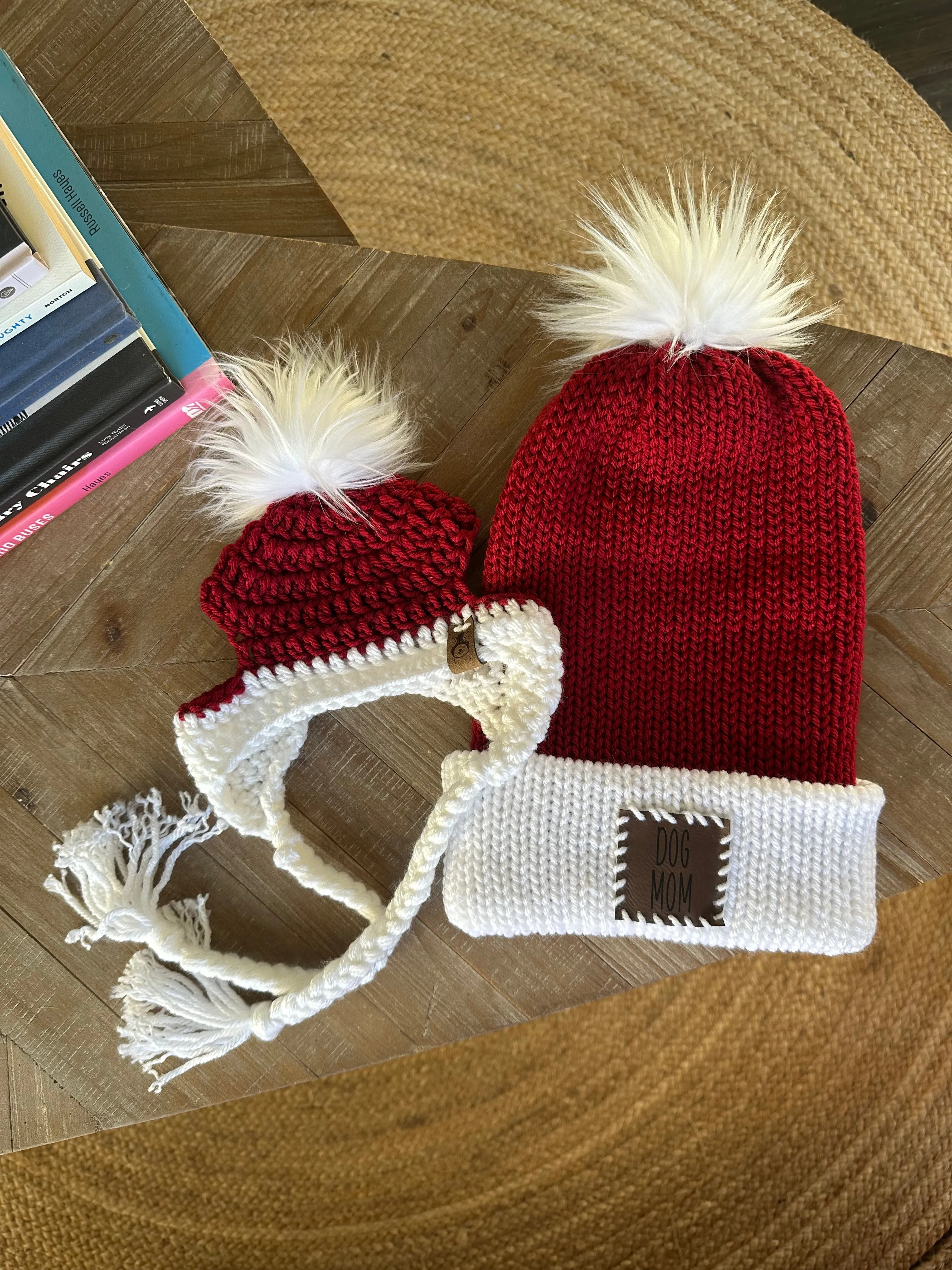 Christmas Mommy & Pupper Beanie matching Set