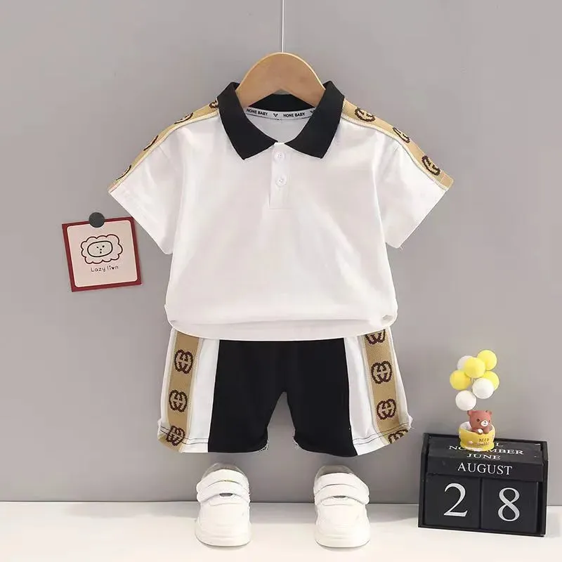 Clothing Sets 2pcs Children Tracksuits Summer Solid Kids Shorts T-shirts Set Toddler Boy Clothes Suits Girl Outfits Baby