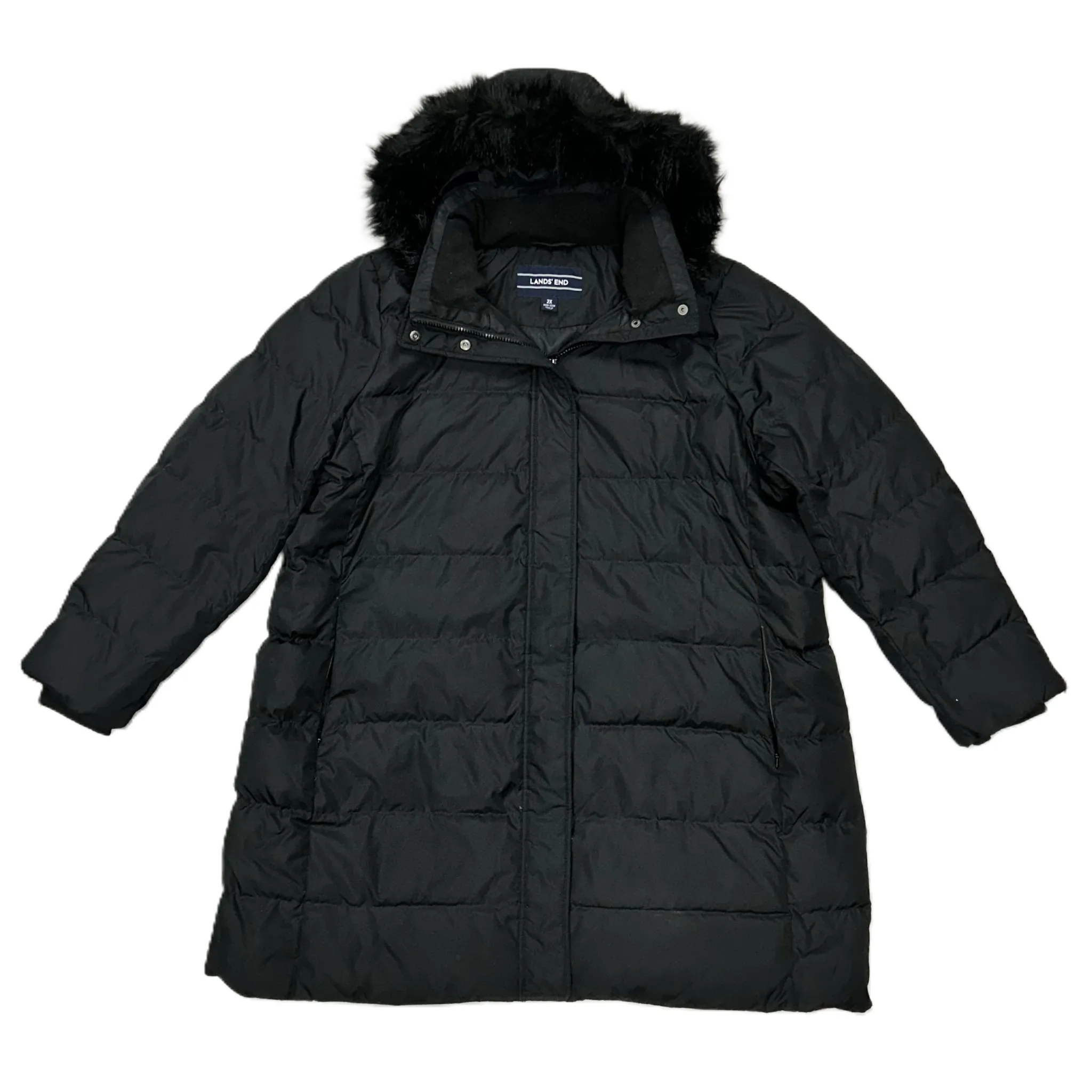 Coat Parka By Lands End In Black, Size: 2x