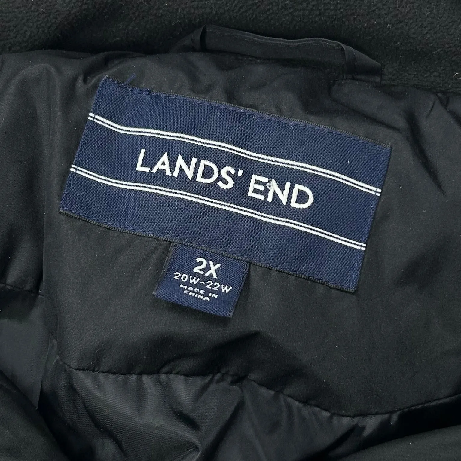 Coat Parka By Lands End In Black, Size: 2x