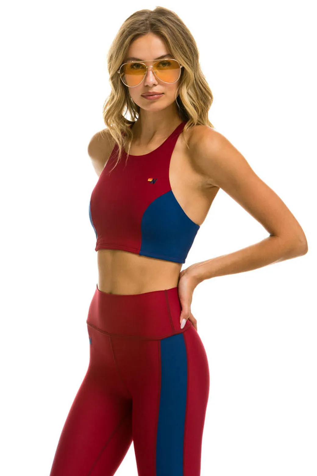 COLOR BLOCK RACER SPORTS BRA - BLAZER