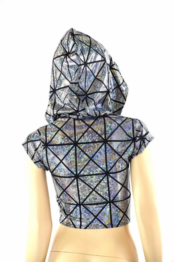 Cracked Tiles Crop Hoodie