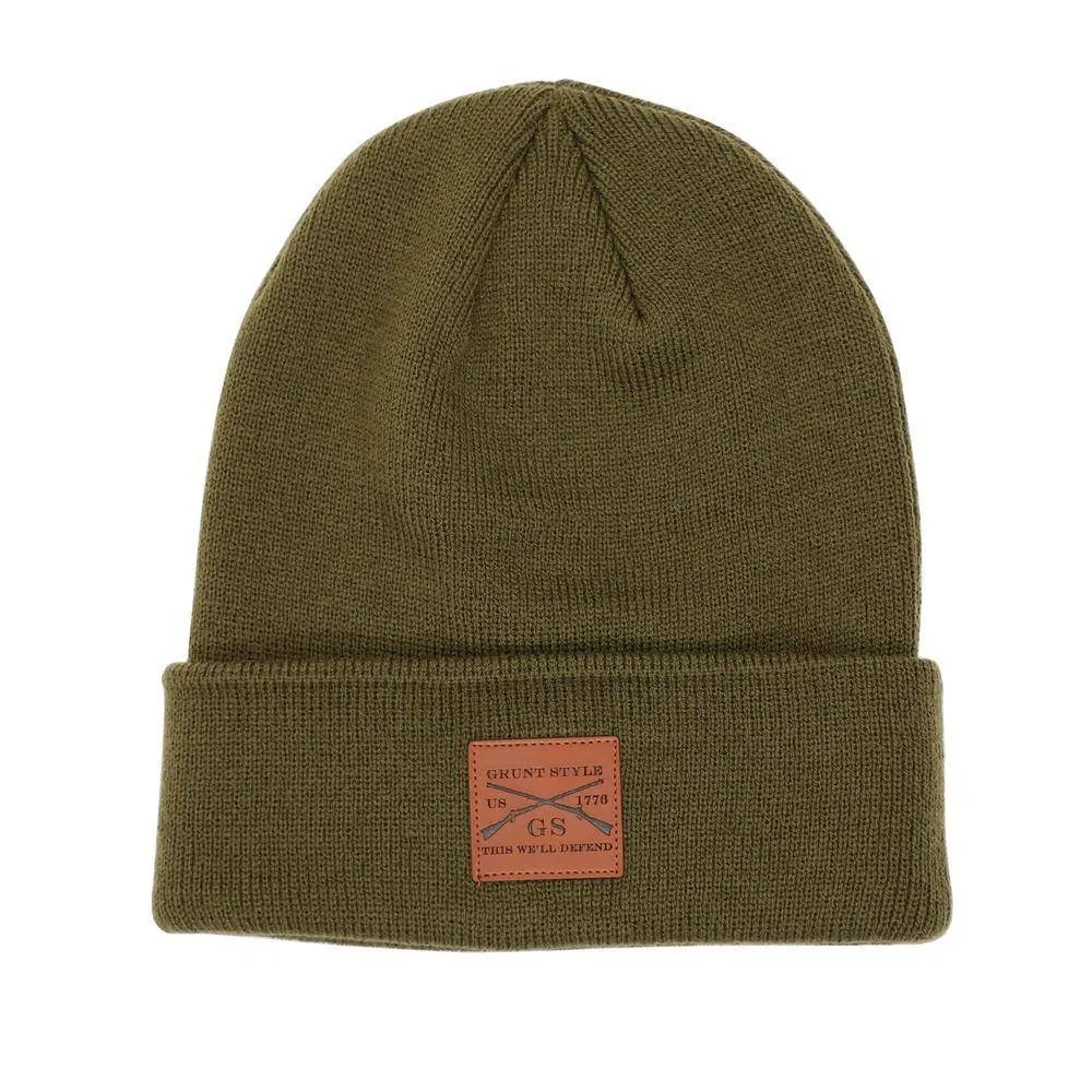 Cuffed Beanie - Military Green