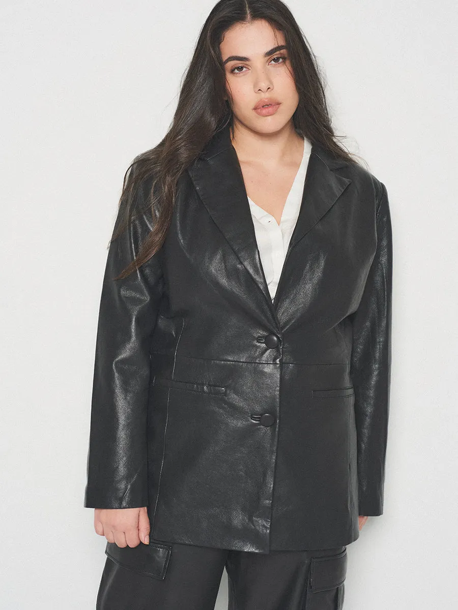 CURVE JORDAN RECYCLED LEATHER BLAZER