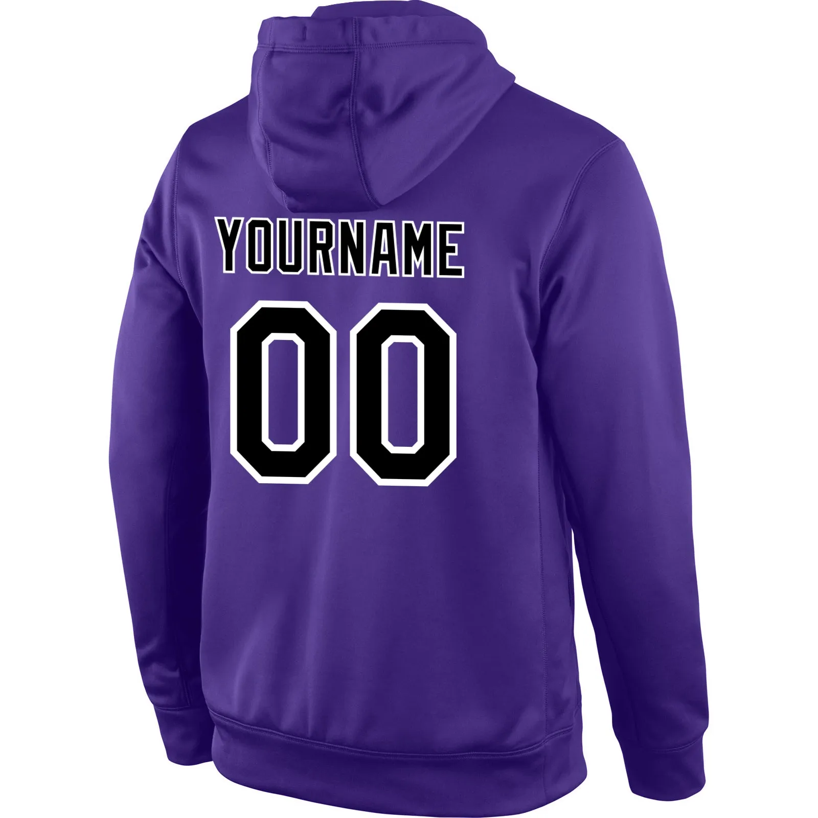 Custom Stitched Purple Black-Gray Sports Pullover Sweatshirt Hoodie