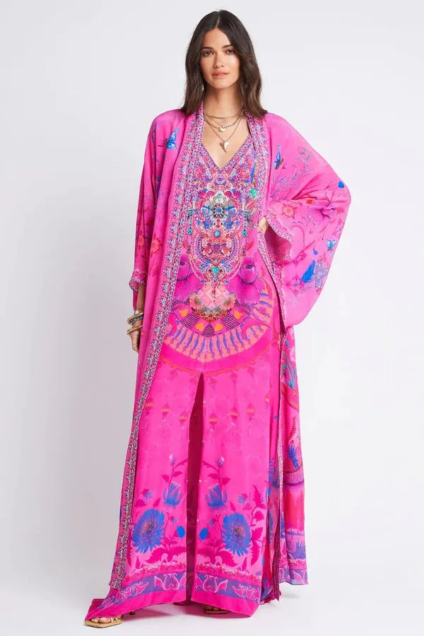 Czarina Pink Dream Silk Kimono Robe