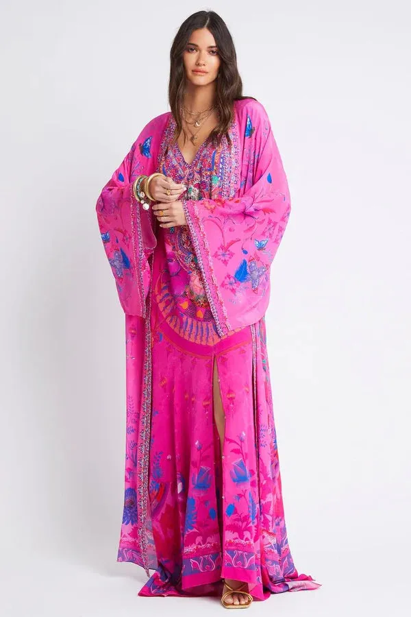 Czarina Pink Dream Silk Kimono Robe