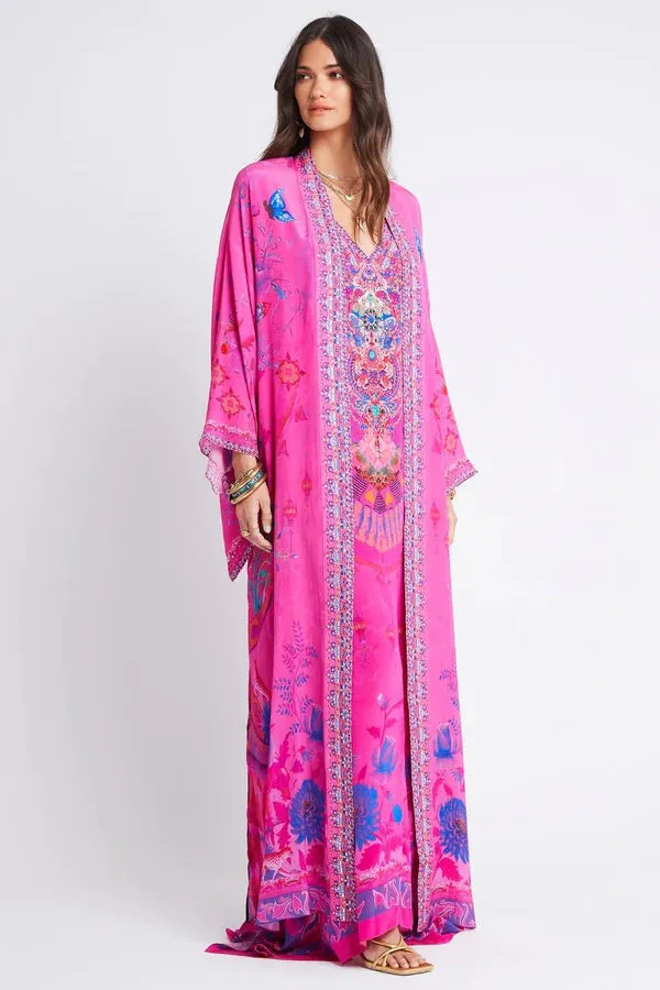 Czarina Pink Dream Silk Kimono Robe