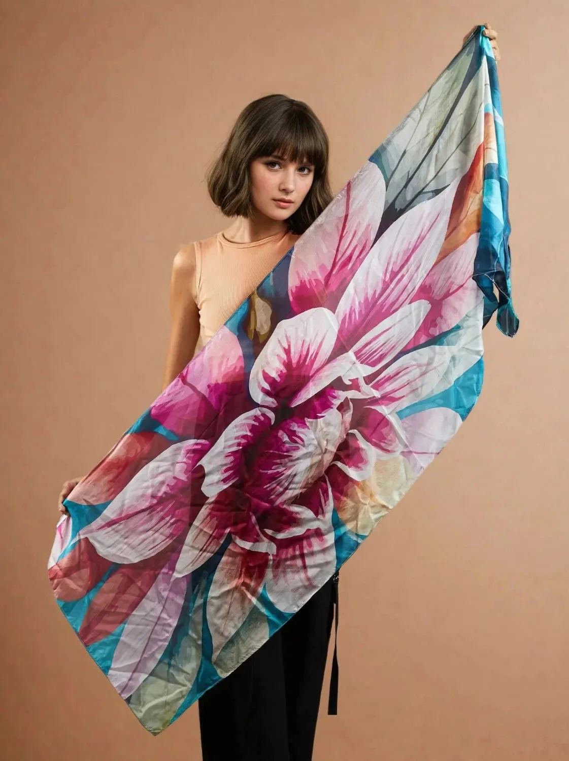 Daisy Silk Scarf