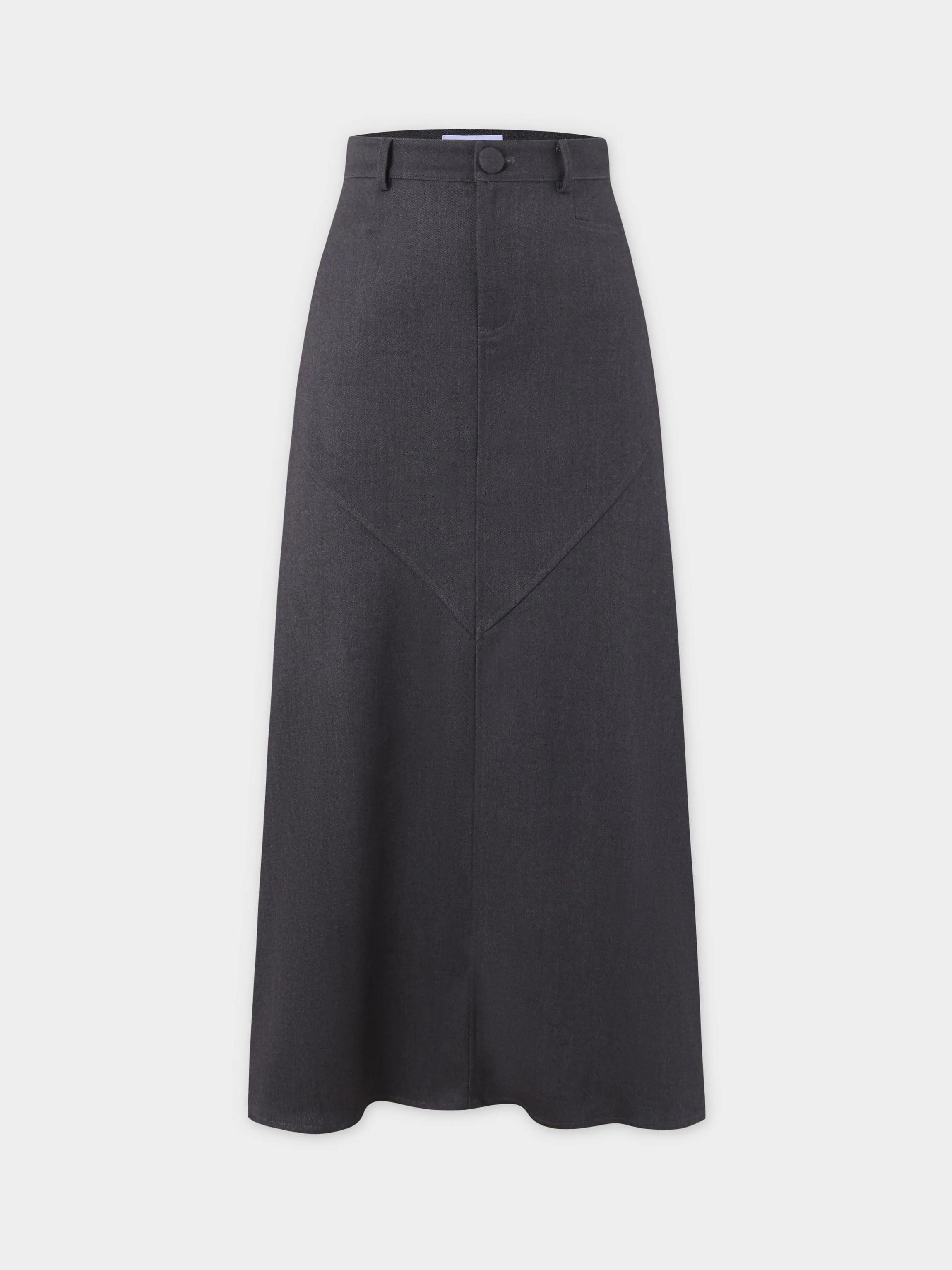 Deep V Skirt-Heathered Grey