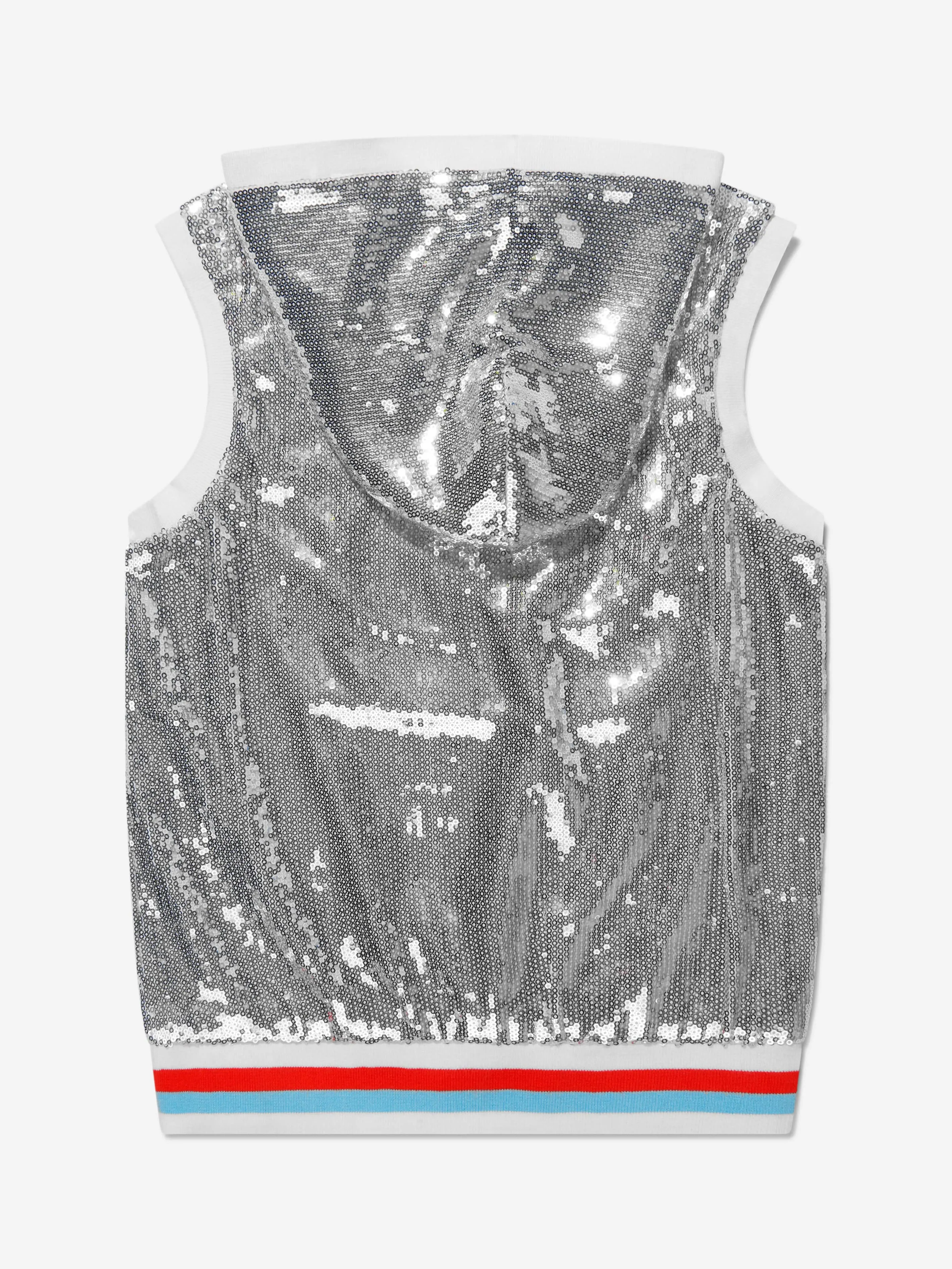 DKNY Girls Sequin Sleeveless Hoodie