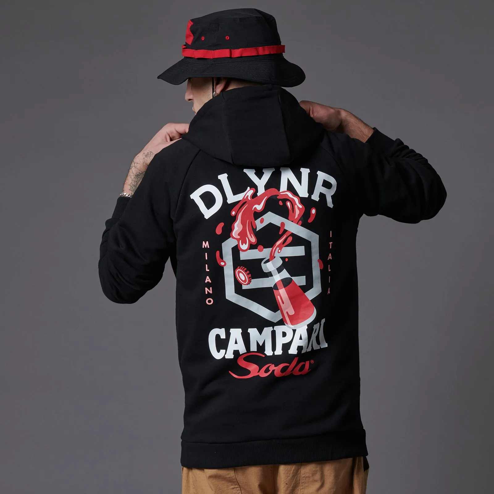 DLYNR / Campari Soda Wave Hoodie Black