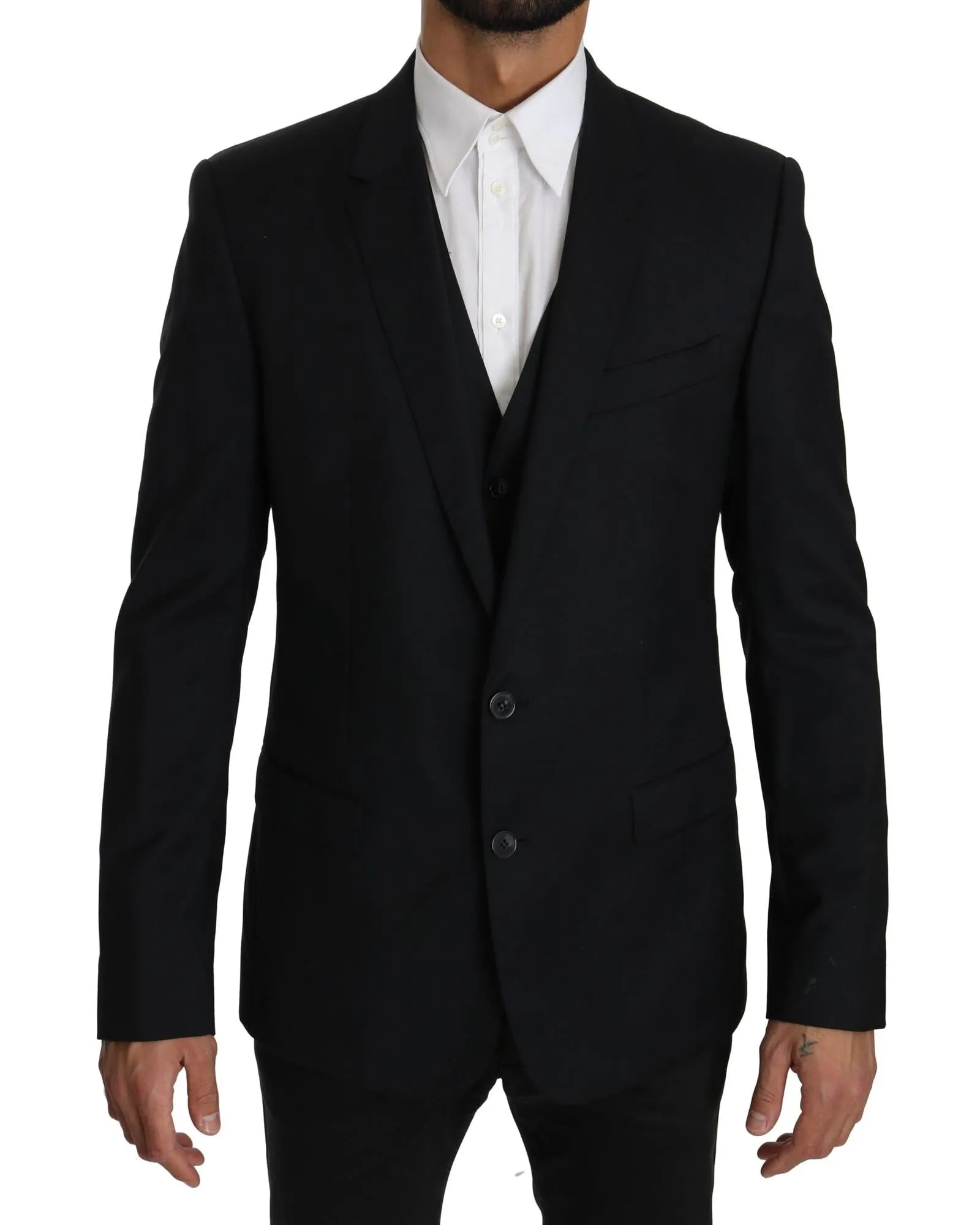 Dolce & Gabbana Classic Fit Single Breasted Blazer - Black