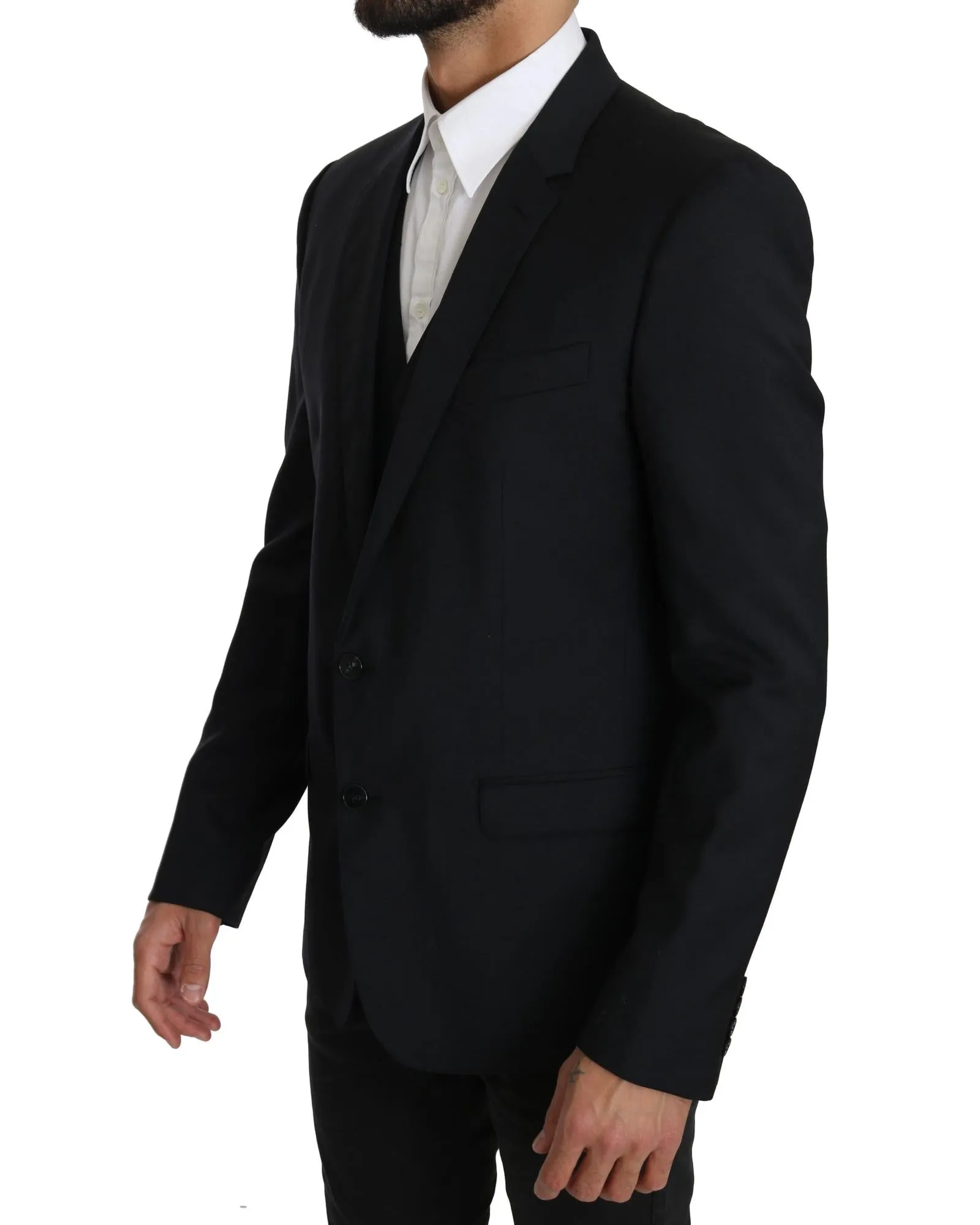 Dolce & Gabbana Classic Fit Single Breasted Blazer - Black