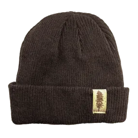 Doug Fir 100% Merino Wool   Cork Beanie | Black