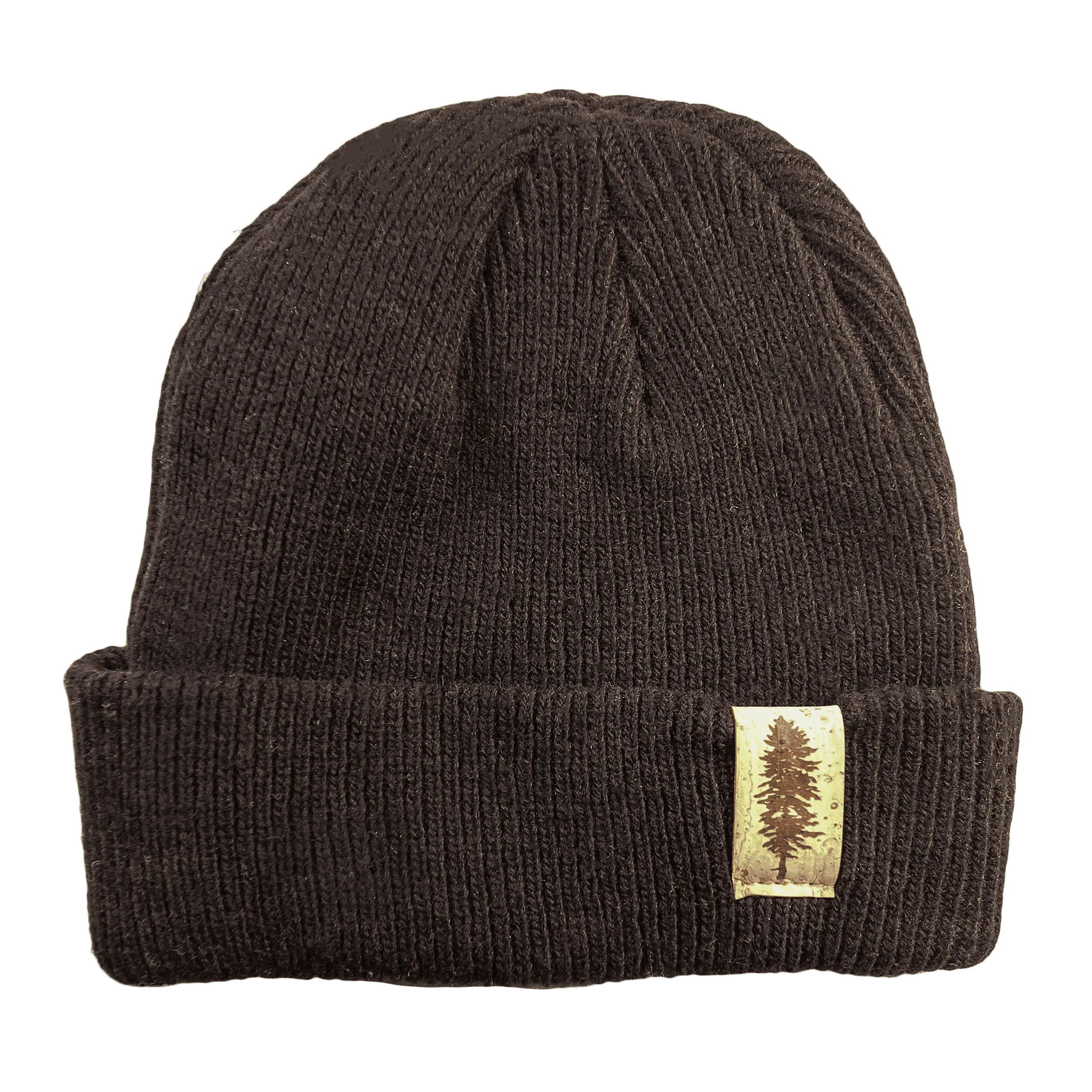 Doug Fir 100% Merino Wool   Cork Beanie | Black