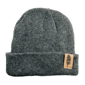 Doug Fir 100% Merino Wool   Cork Beanie | Charcoal