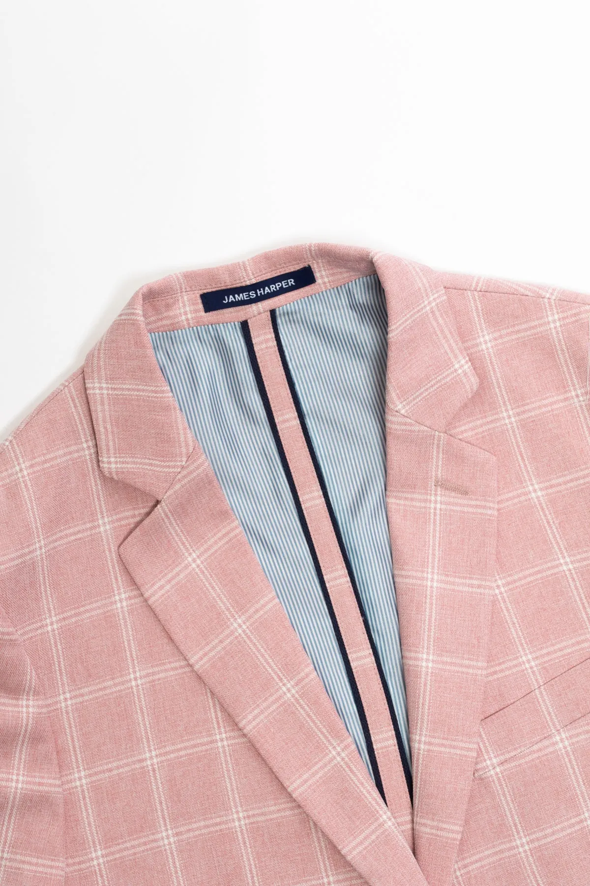 Dusty Pink Check Patch Pocket Blazer