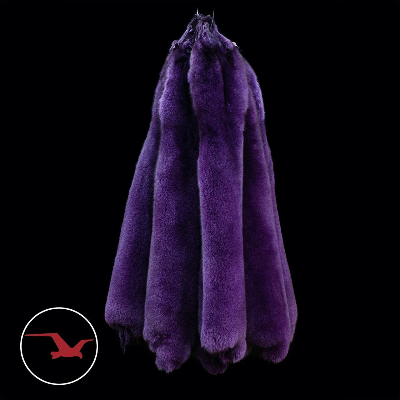 Dyed Norweigan Blue Fox Fur - Purple