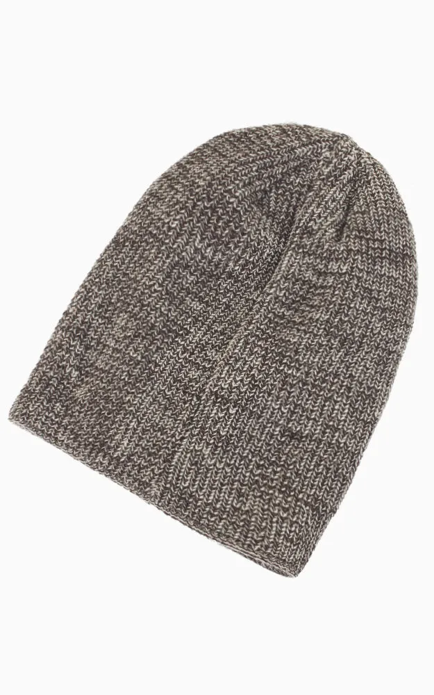 EAH8920 Two Tone Knit Slouchy Beanie