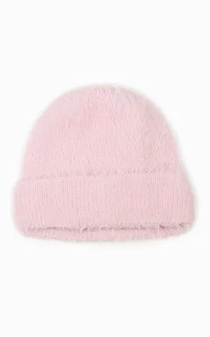 EAH9516 Furry Knit Cuff Beanie Hat