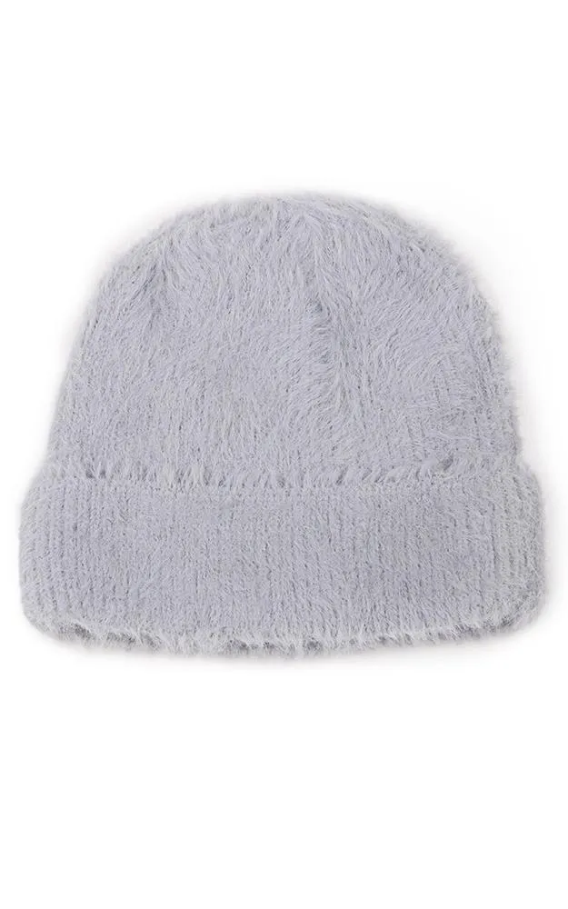 EAH9516 Furry Knit Cuff Beanie Hat