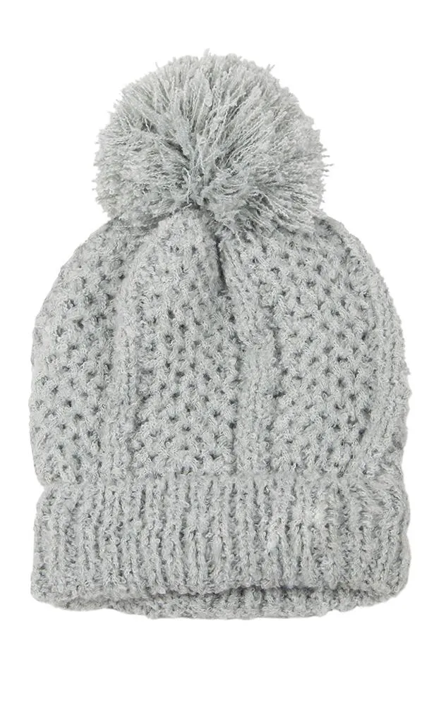 EAH9518 Knit Pom Pom Beanie