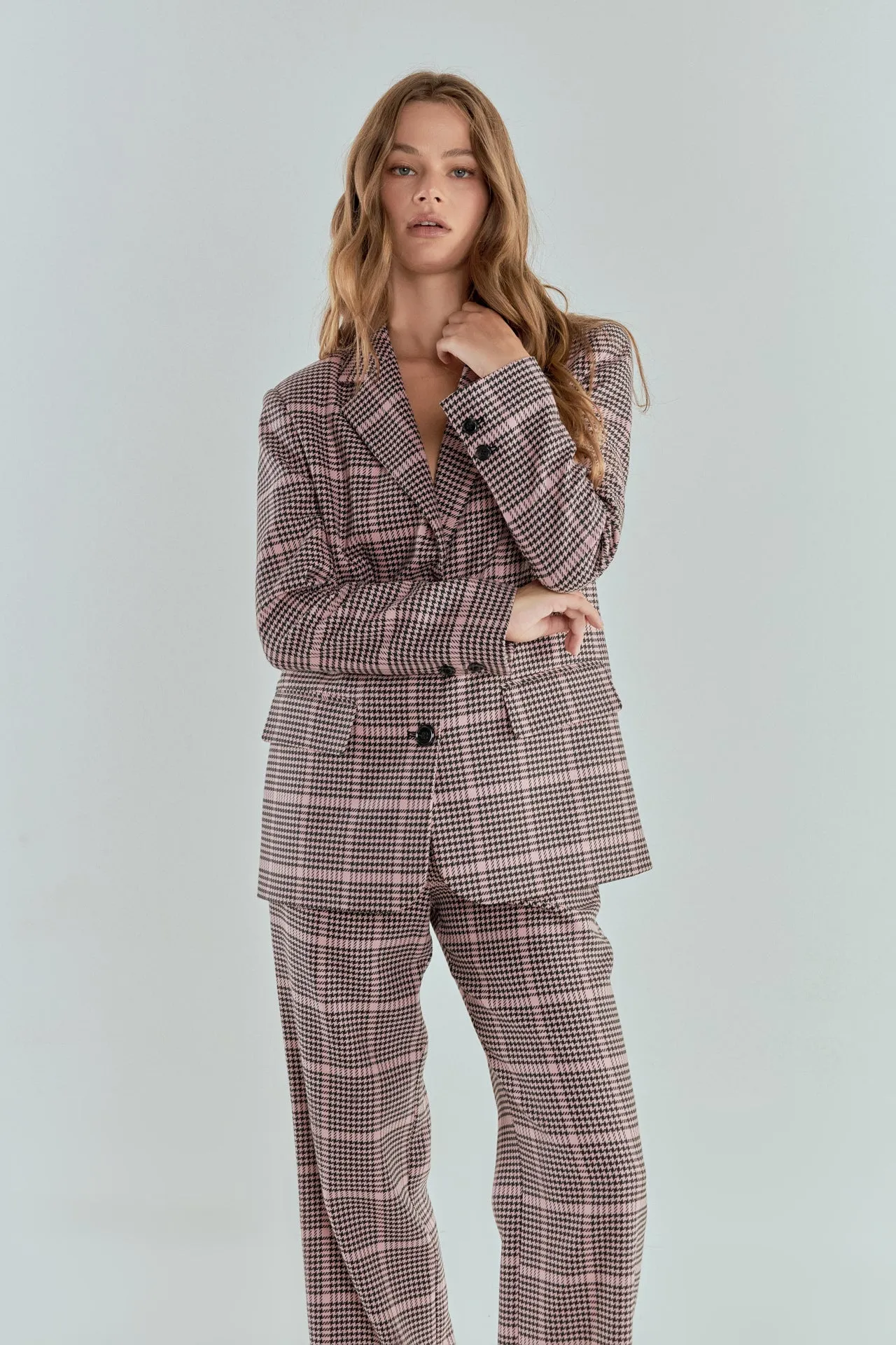 Endless Rose - Houndstooth Oversize Blazer