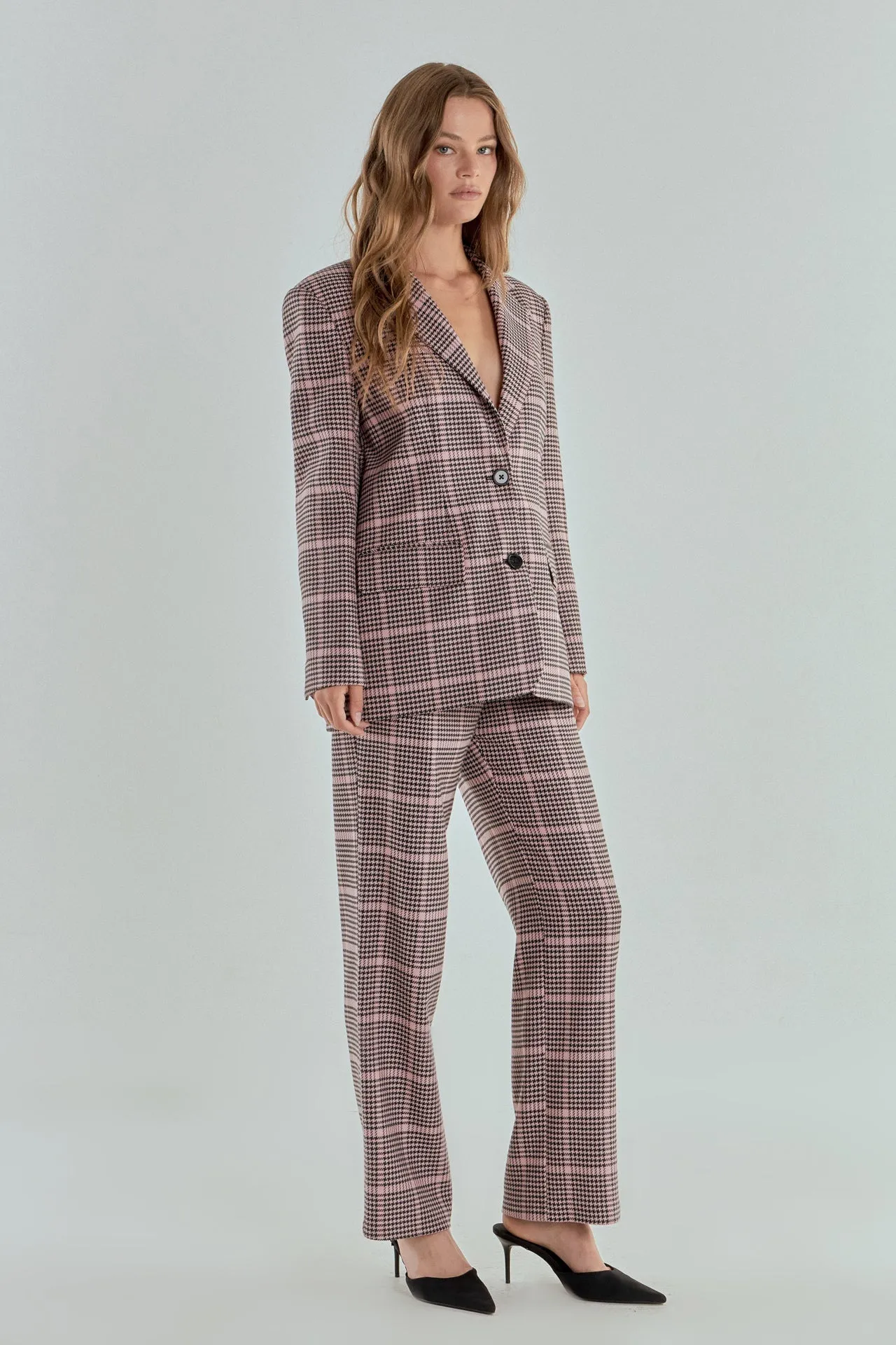 Endless Rose - Houndstooth Oversize Blazer