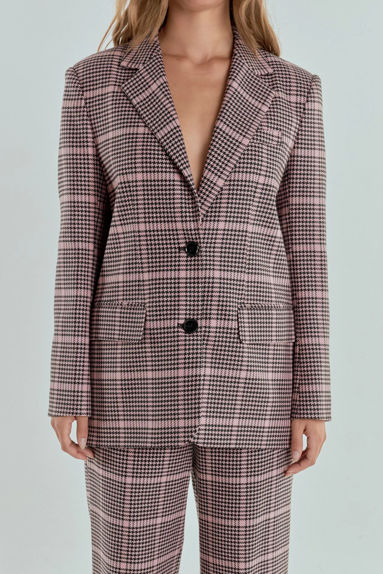 Endless Rose - Houndstooth Oversize Blazer