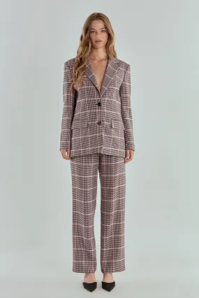 Endless Rose - Houndstooth Oversize Blazer