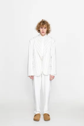 Enrico Blazer Striped White