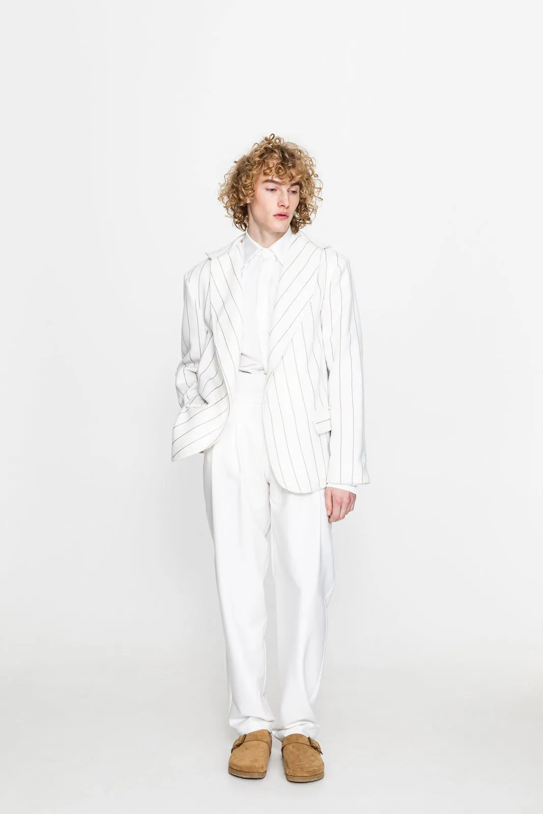 Enrico Blazer Striped White