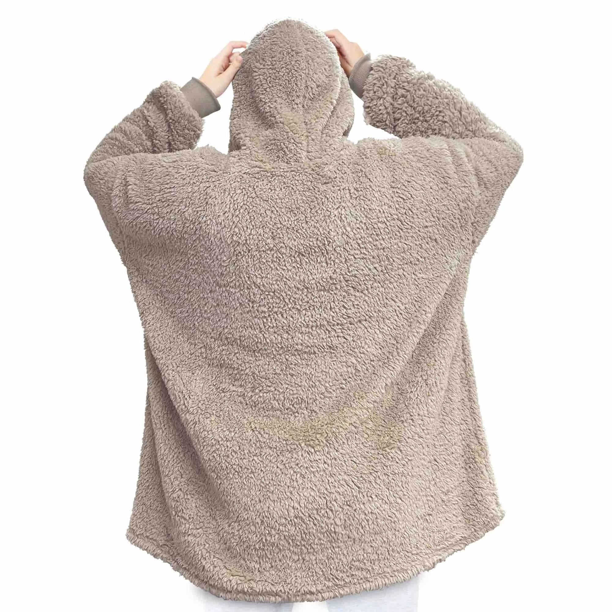 Eskimo Teddy Oversized Hoodie - Natural