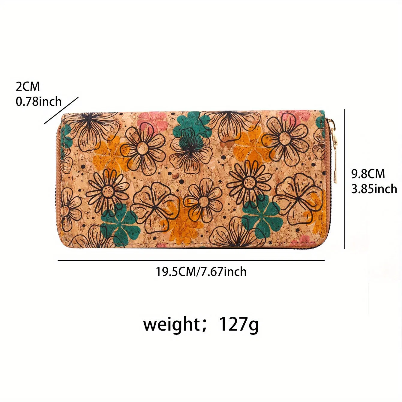 Ethnic Style Floral Graphic Long Wallet, Multi-card Holder Retro Zipper Coin Purse, Bohemian PU Leather Fashionable Clutch Purse For Women