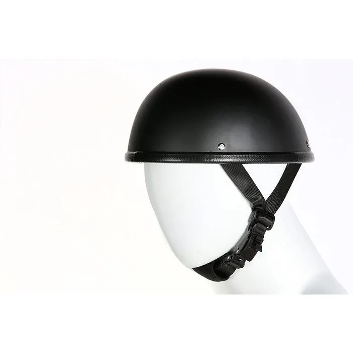 EZ Rider Novelty Flat Black Helmet With Y-Strap & Q-Release