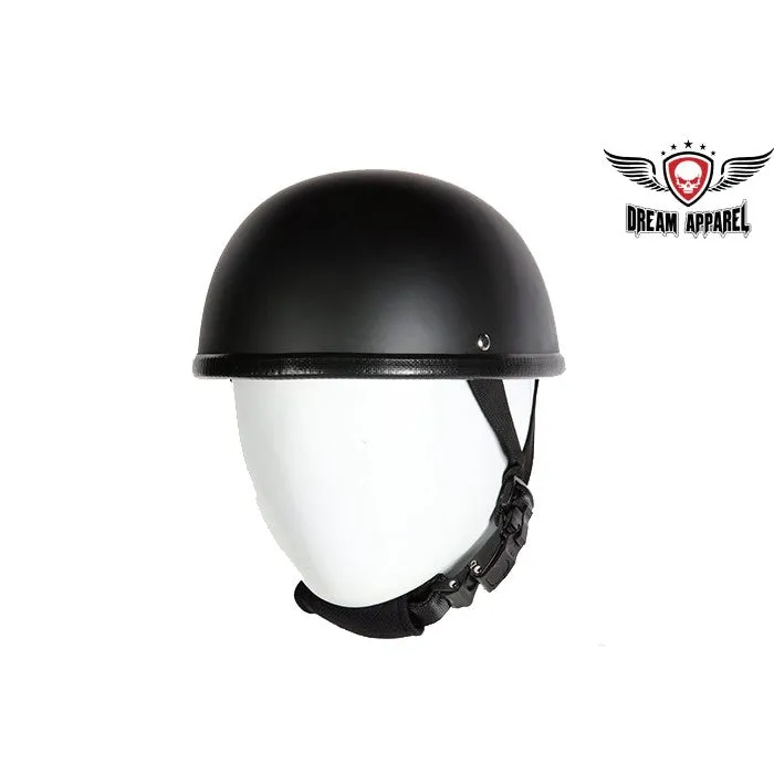 EZ Rider Novelty Flat Black Helmet With Y-Strap & Q-Release