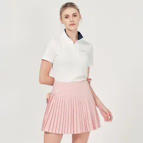 Falcosia Pleated Skirt-Pink