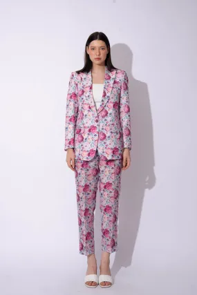 Floral Linen Pantsuit