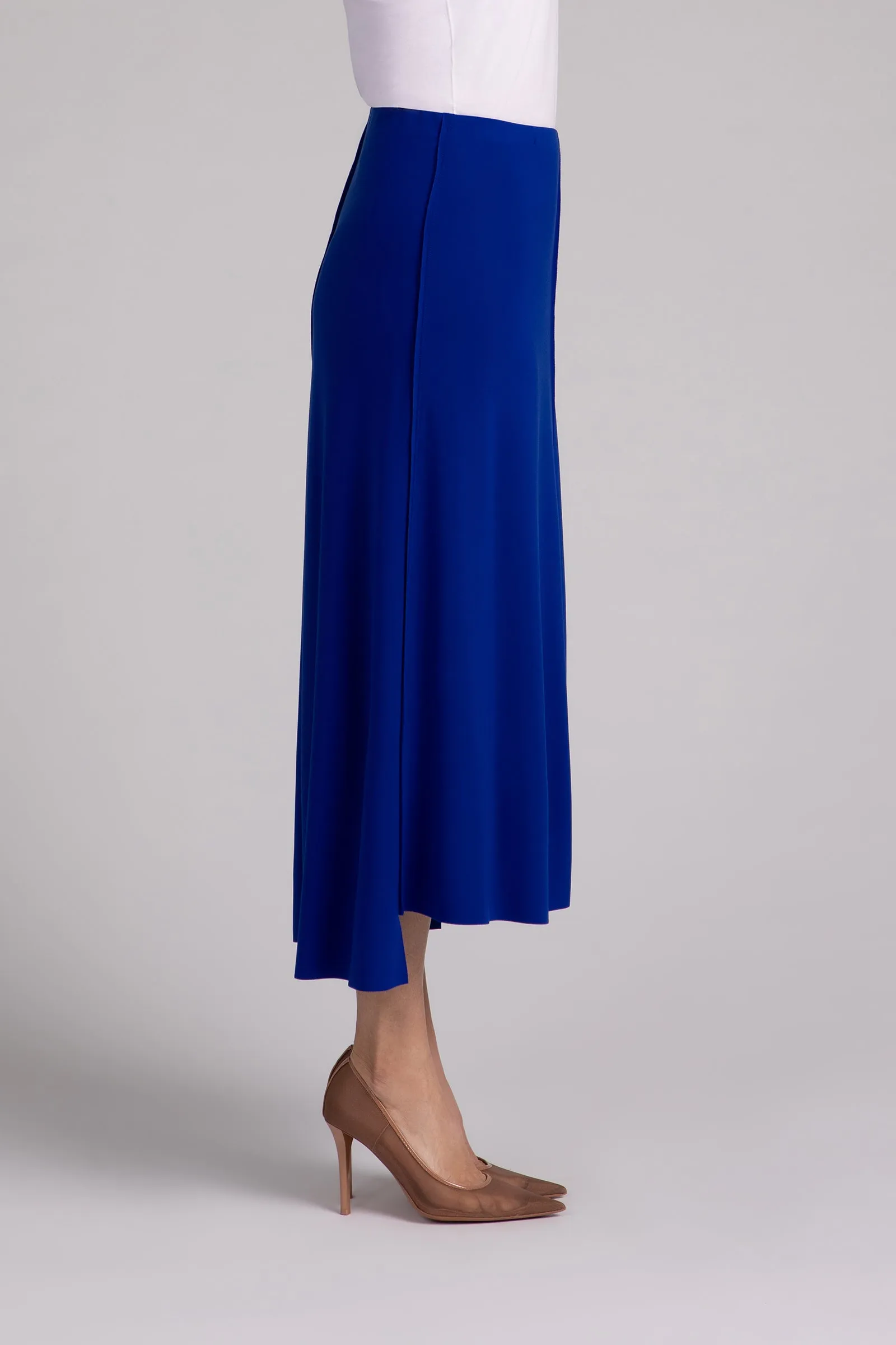 Flounce A-Line Midi Skirt | Lapis