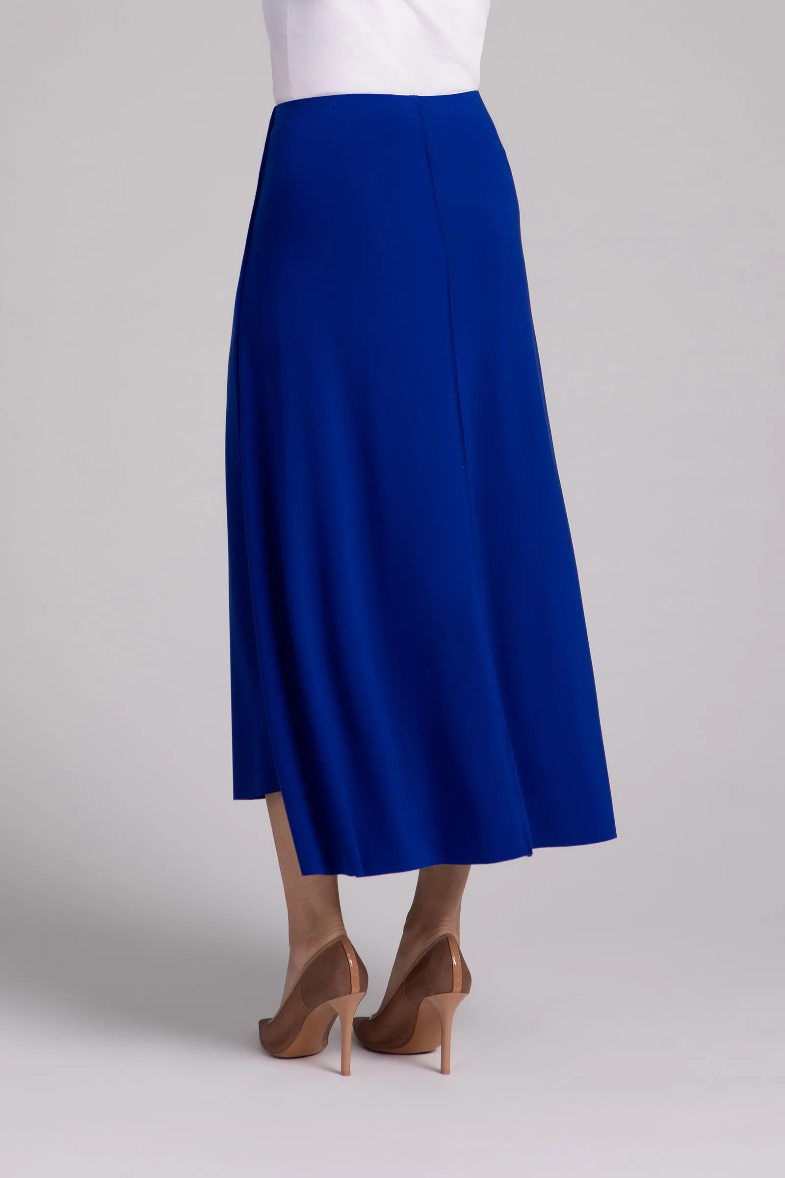 Flounce A-Line Midi Skirt | Lapis