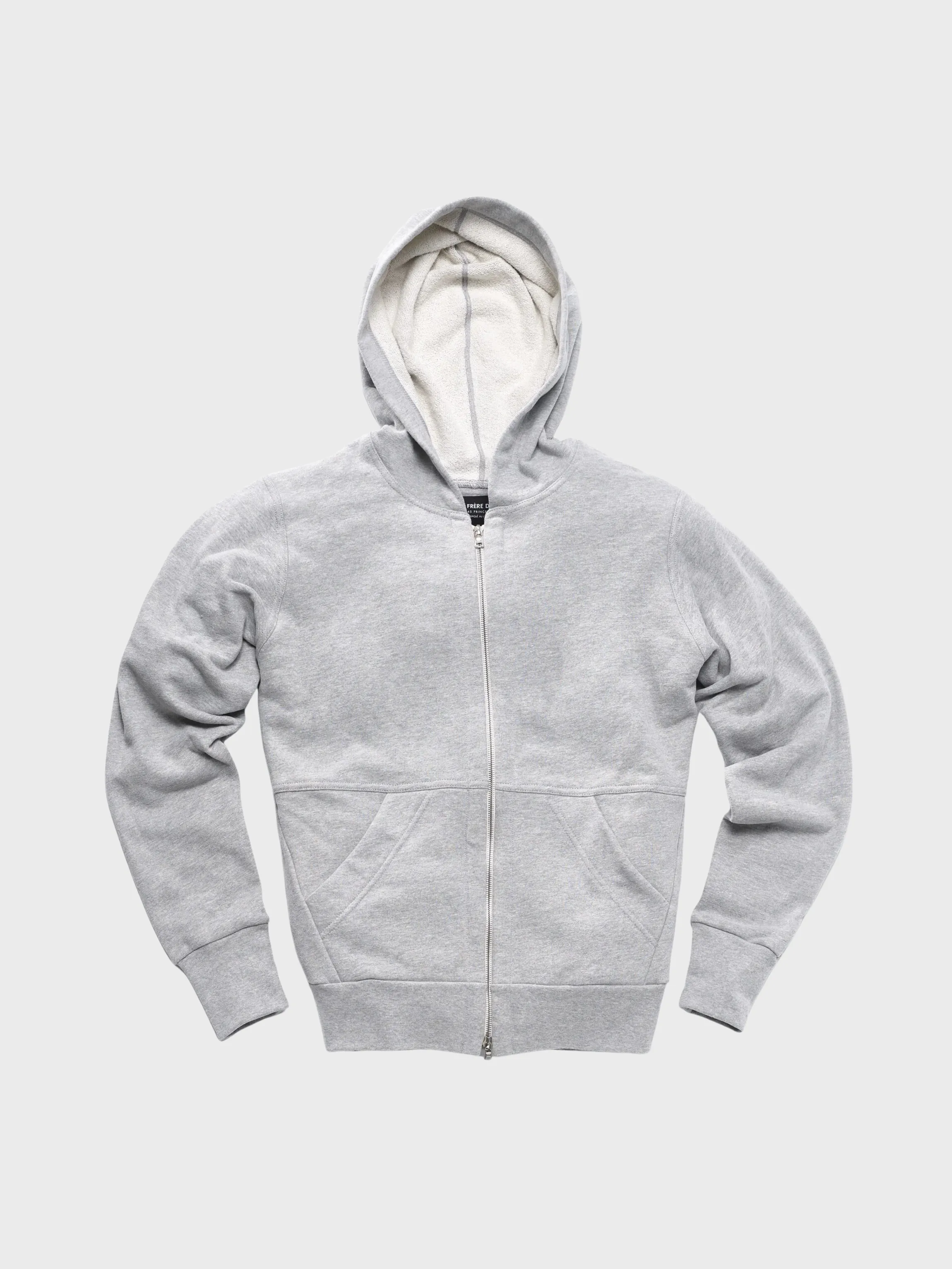 Frere Du Nord Summer Zip Up Hoodie Heather Grey SS24