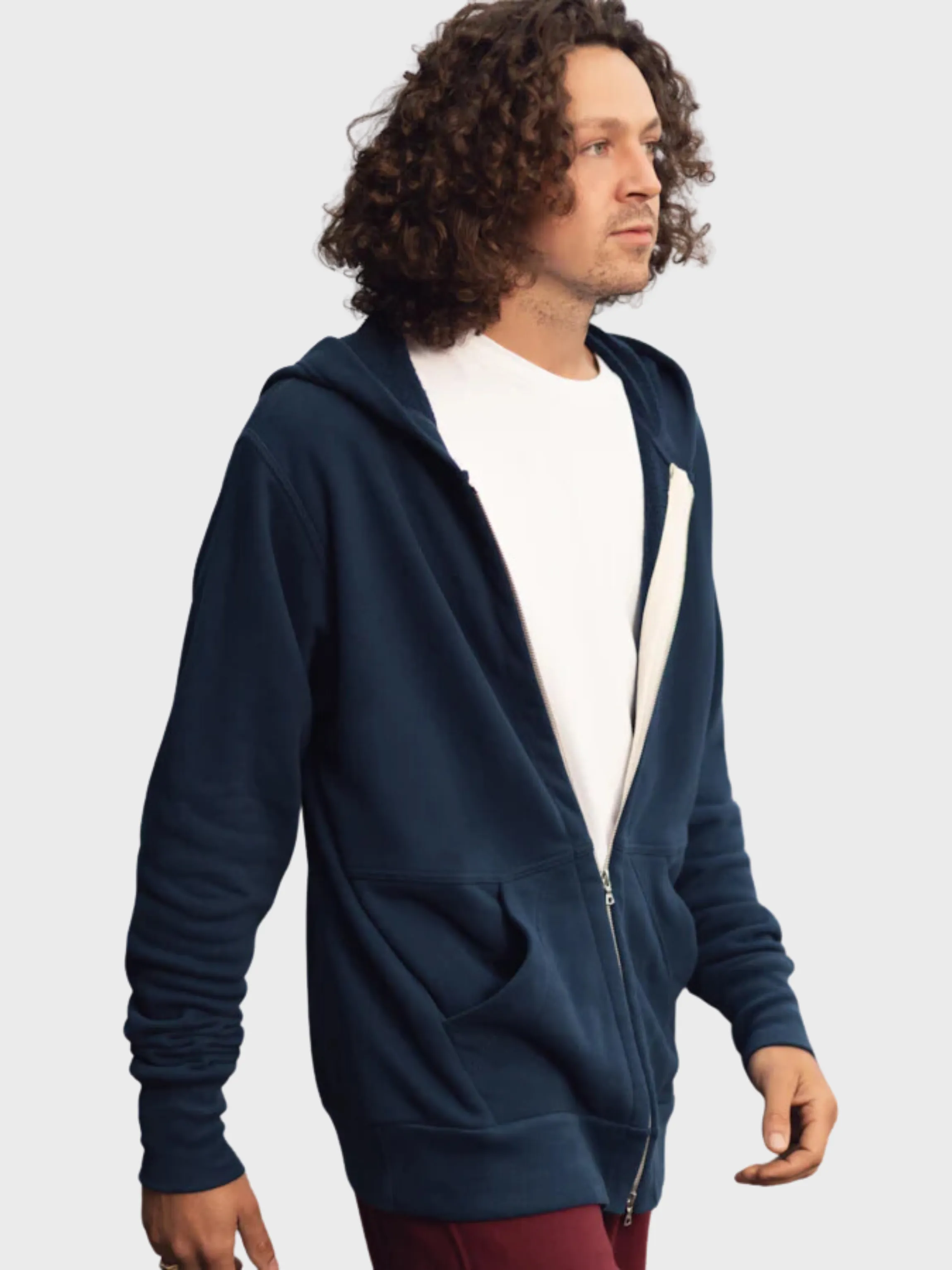 Frere Du Nord Summer Zip Up Hoodie Navy SS24