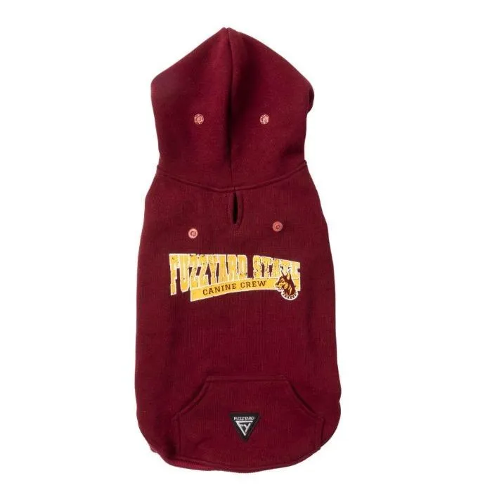 FuzzYard | State Hoodie - Dog Jumper Maroon